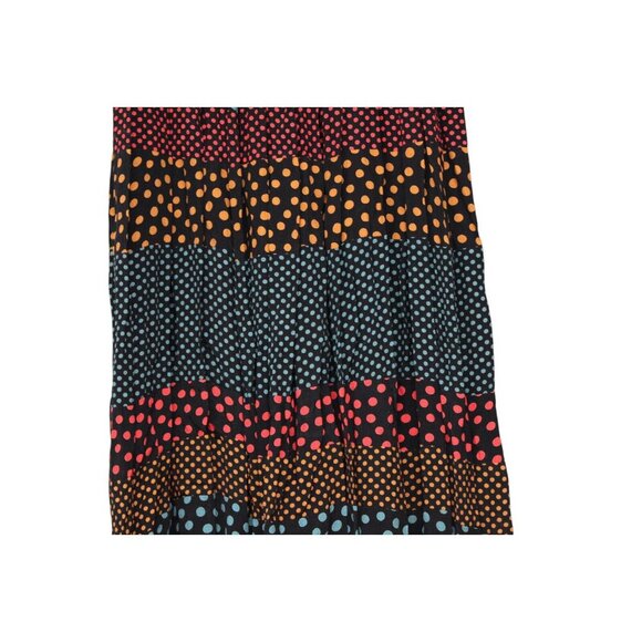 Vintage Carole Little Midi Skirt Size 4 Pull On Elastic Waist Polka Dot Pleated - Picture 10 of 13